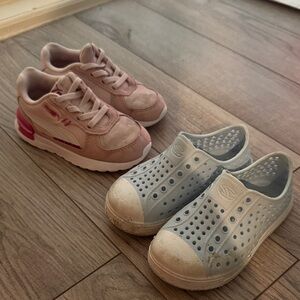 Puma Kids Pink and Gray Sneakers Set